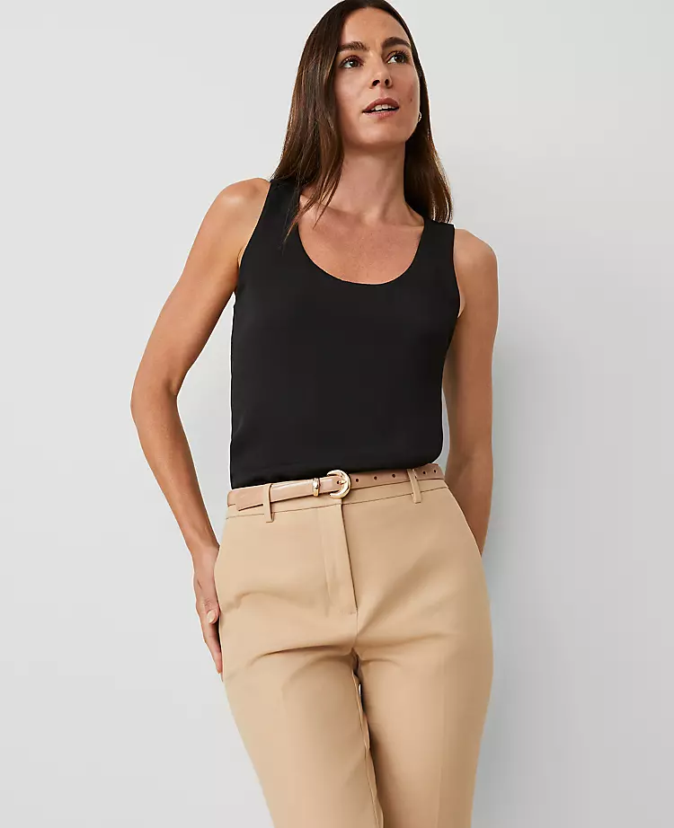 Petite Mixed Jersey Tank Black 3 Petite Mixed Jersey Tank Black