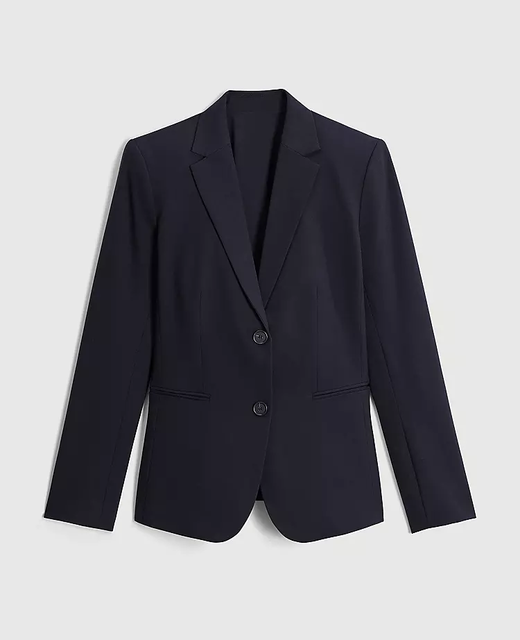 The Long Two-Button Blazer In Seasonless Stretch Core Black 4 The Long Two-Button Blazer In Seasonless Stretch Core Black - Image 2