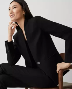 The Cutaway Blazer In Bi-Stretch Black -Anntaylor Shop 494875 2222 ALT2