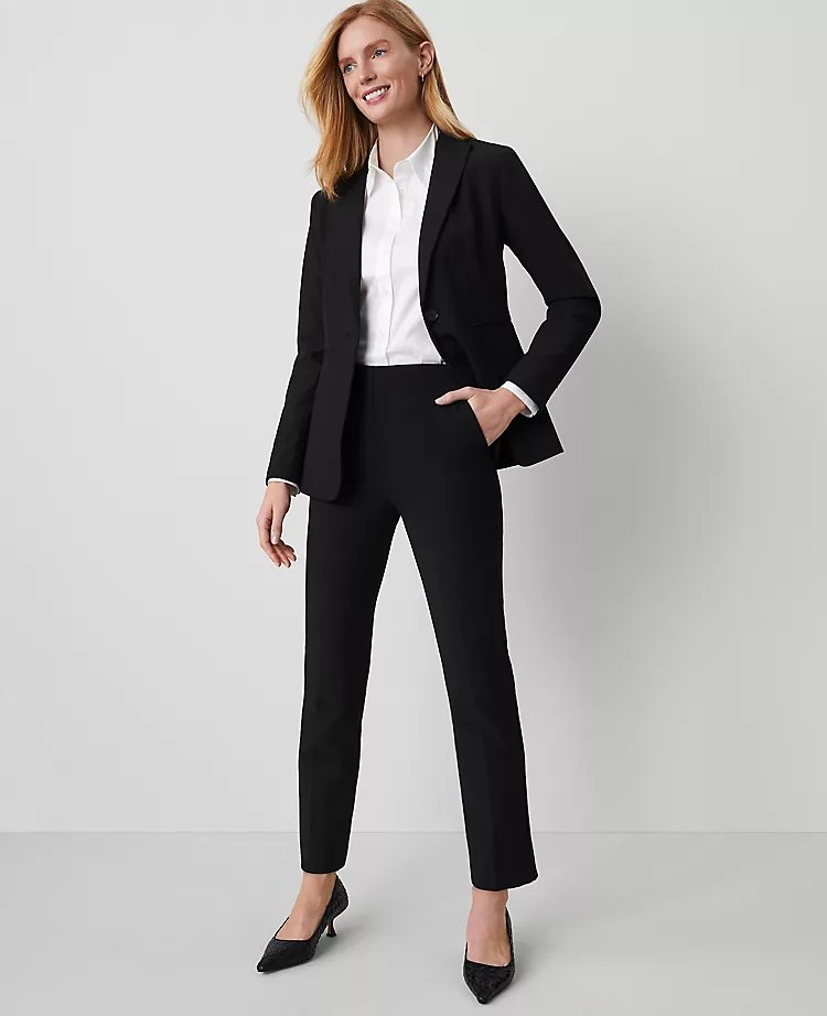 The Side Zip Ankle Pant In Bi-Stretch Black 3 The Side Zip Ankle Pant In Bi-Stretch Black
