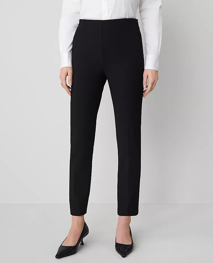 The Side Zip Ankle Pant In Bi-Stretch Black 4 The Side Zip Ankle Pant In Bi-Stretch Black - Image 2