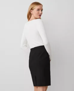 Seamed Pencil Skirt In Bi-Stretch -Anntaylor Shop 494881 2222 ALT1