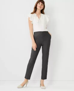 The Side Zip Ankle Pant In Bi-Stretch Dark Grey -Anntaylor Shop 495634 6086 ALT2 1
