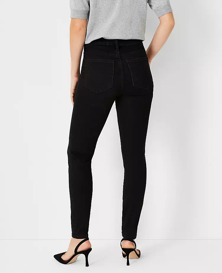 Curvy Sculpting Pocket Mid Rise Skinny Jeans In Jet Black Wash 4 Curvy Sculpting Pocket Mid Rise Skinny Jeans In Jet Black Wash - Image 2