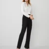 The Side Zip Straight Pant In Bi-Stretch Black 1 The Side Zip Straight Pant In Bi-Stretch Black -Anntaylor Shop 519830 2222