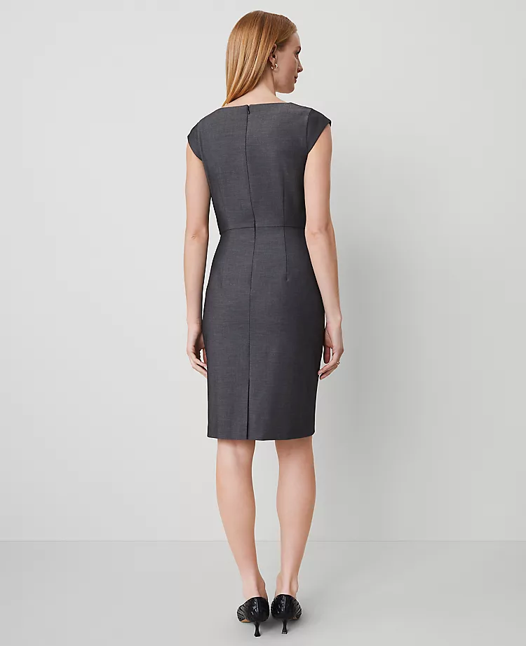 The Scoop Neck Dress In Bi-Stretch Dark Grey 4 The Scoop Neck Dress In Bi-Stretch Dark Grey - Image 2
