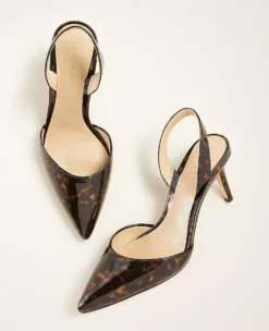 Kerry Tortoiseshell Print Patent Pumps -Anntaylor Shop 526366 2222 ALT1