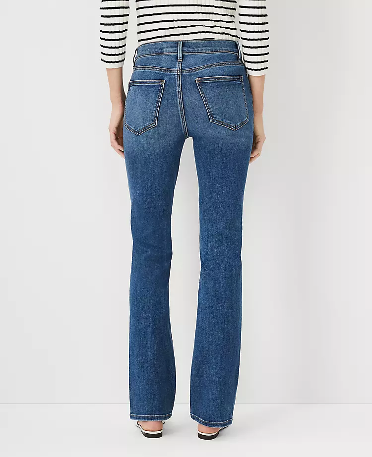 Curvy Sculpting Pocket Mid Rise Boot Cut Jeans In Mid Stone Wash 4 Curvy Sculpting Pocket Mid Rise Boot Cut Jeans In Mid Stone Wash - Image 2