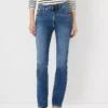 Sculpting Pocket Mid Rise Boot Cut Jeans In Mid Stone Wash -Anntaylor Shop 528226 4484