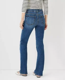 Sculpting Pocket Mid Rise Boot Cut Jeans In Mid Stone Wash -Anntaylor Shop 528226 4484 ALT1