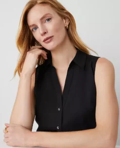 Sleeveless Essential Shirt -Anntaylor Shop 529953 2222 ALT2