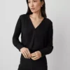 Petite Mixed Media Pleat Front Top Black 2 Petite Mixed Media Pleat Front Top Black -Anntaylor Shop 547040 2222