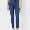 Curvy Sculpting Pocket Mid Rise Skinny Jeans In Mid Stone Wash 2 Curvy Sculpting Pocket Mid Rise Skinny Jeans In Mid Stone Wash -Anntaylor Shop 549445 4484