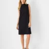 The Petite Mock Neck Shift Dress In Double Knit Black 1 The Petite Mock Neck Shift Dress In Double Knit Black -Anntaylor Shop 572745 2222