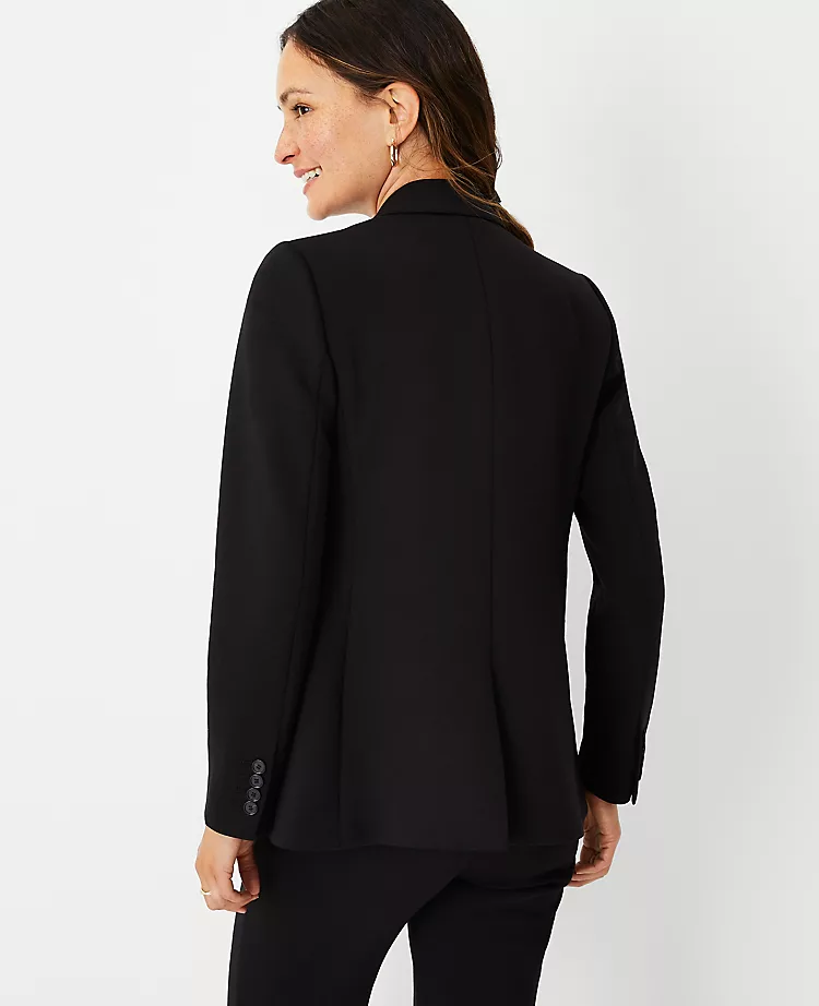 The Two Button Blazer In Double Knit Black 4 The Two Button Blazer In Double Knit Black - Image 2