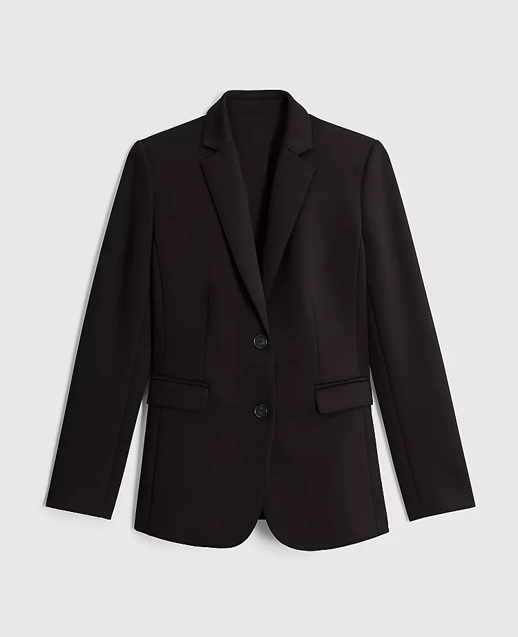The Two Button Blazer In Double Knit Black 6 The Two Button Blazer In Double Knit Black - Image 4