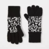 Snow Leopard Print Faux Fur Gloves 2 Snow Leopard Print Faux Fur Gloves -Anntaylor Shop 583185 2222