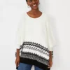 Shimmer Fair Isle Poncho Sweater -Anntaylor Shop 583213 9192