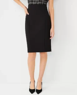 The High Waist Seamed Pencil Skirt In Double Knit Black 7 The High Waist Seamed Pencil Skirt In Double Knit Black -Anntaylor Shop 586311 2222 ALT2
