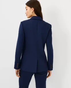 The Notched Two Button Blazer In Double Knit 6 The Notched Two Button Blazer In Double Knit -Anntaylor Shop 590361 8818 ALT1