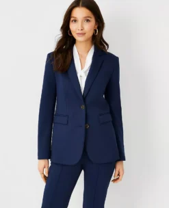 The Notched Two Button Blazer In Double Knit 7 The Notched Two Button Blazer In Double Knit -Anntaylor Shop 590361 8818 ALT2
