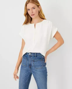 Drop Shoulder Popover -Anntaylor Shop 590659 9192 ALT2