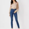 Sculpting Pocket Highest Rise Skinny Jeans In Classic Mid Wash -Anntaylor Shop 591604 2661