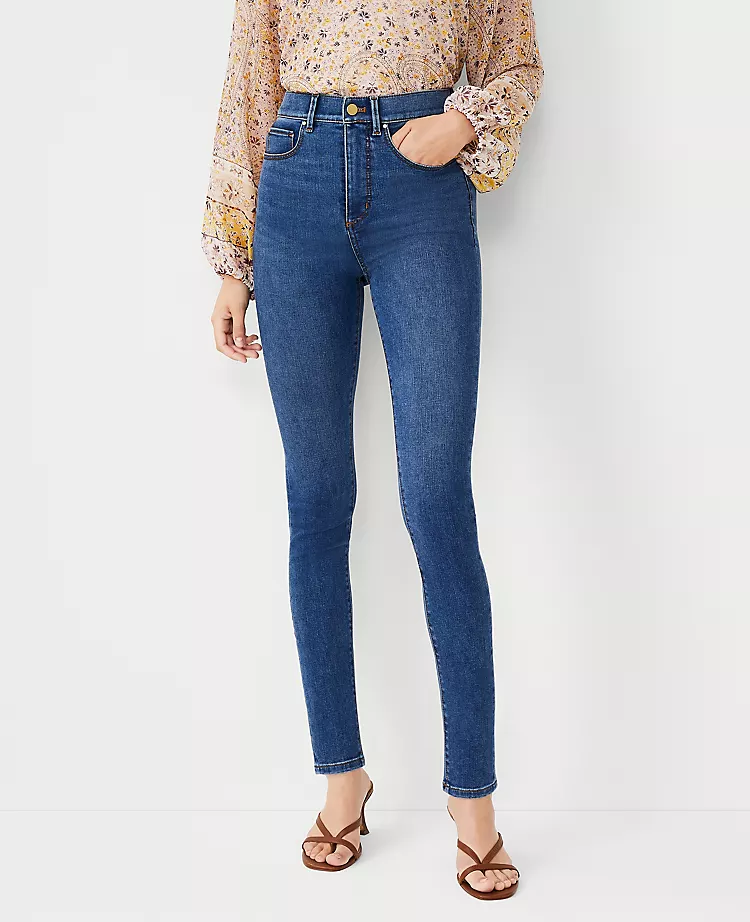 Sculpting Pocket Highest Rise Skinny Jeans In Classic Mid Wash 5 Sculpting Pocket Highest Rise Skinny Jeans In Classic Mid Wash - Image 3