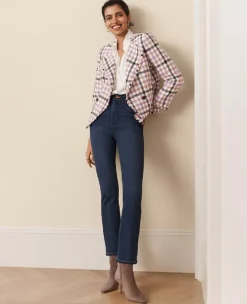 Sculpting Pocket High Rise Boot Crop Jeans In Refined Dark Indigo Wash -Anntaylor Shop 591606 3752 MKTG1