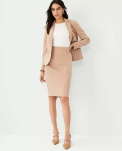 The High Waist Seamed Pencil Skirt In Double Knit -Anntaylor Shop 592549 5051 ALT2