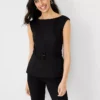 The Belted Top In Double Knit 2 The Belted Top In Double Knit -Anntaylor Shop 592550 2222