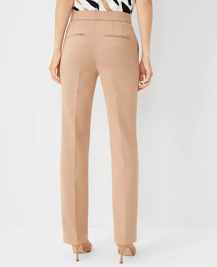 The Petite Straight Pant In Double Knit Natural Camel 4 The Petite Straight Pant In Double Knit Natural Camel - Image 2
