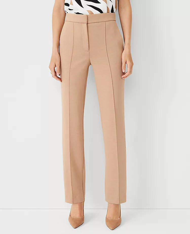 The Petite Straight Pant In Double Knit Natural Camel 5 The Petite Straight Pant In Double Knit Natural Camel - Image 3
