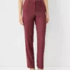 The Petite Sophia Pant In Cross Weave - Curvy Fit Plum Rose 1 The Petite Sophia Pant In Cross Weave - Curvy Fit Plum Rose -Anntaylor Shop 596621 4925