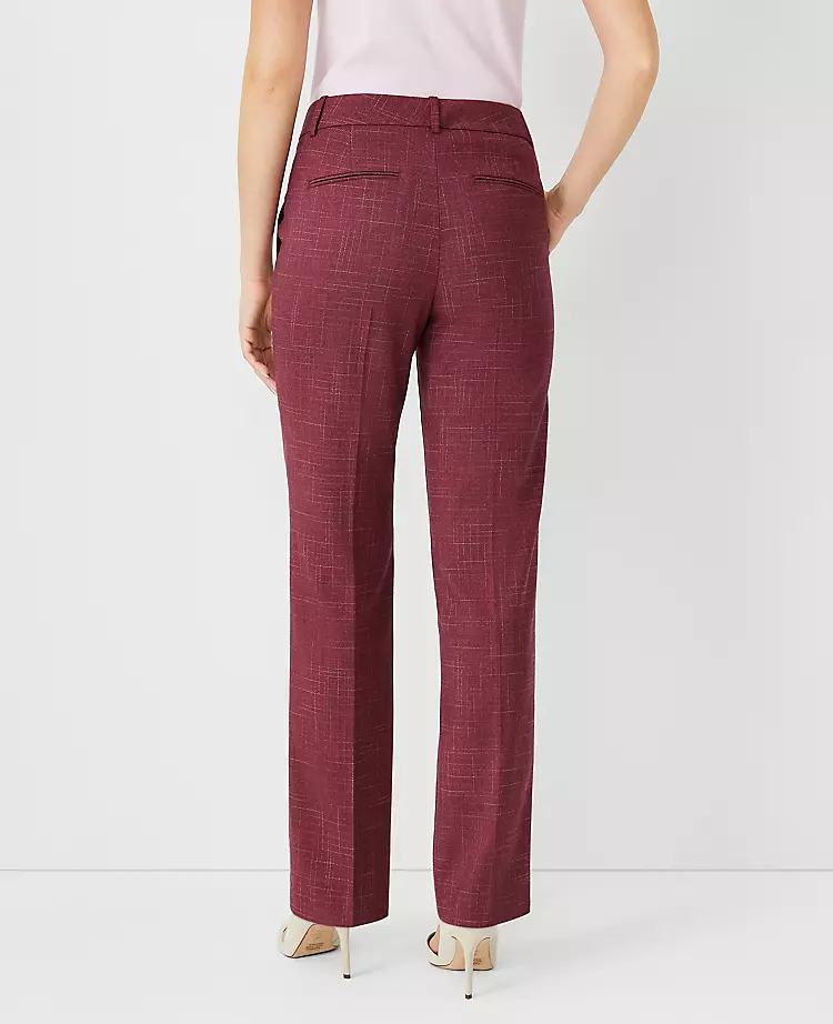 The Petite Sophia Pant In Cross Weave - Curvy Fit Plum Rose 4 The Petite Sophia Pant In Cross Weave - Curvy Fit Plum Rose - Image 2