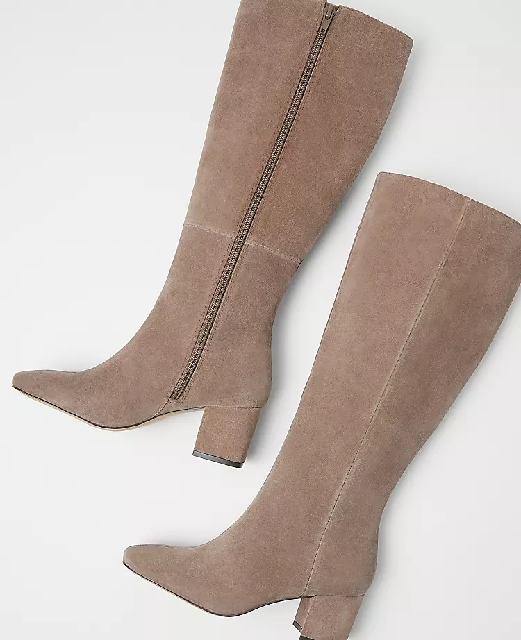 Block Heel Suede Boots 4 Block Heel Suede Boots - Image 2