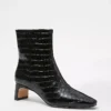 Embossed Leather Blade Heel Booties -Anntaylor Shop 598121 2222