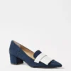 Kiltie Suede Block Heel Pumps -Anntaylor Shop 598142 1362