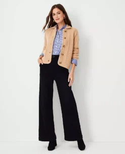 Striped Relaxed Perfect Shirt Blue Stripe -Anntaylor Shop 598433 1002 ALT2