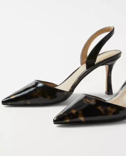 Kerry Tortoiseshell Print Slingback Pumps -Anntaylor Shop 598505 2222 ALT1