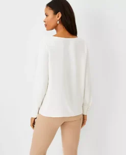 Boatneck Blouse -Anntaylor Shop 598768 9192 ALT1