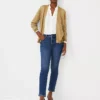 Sculpting Pocket Mid Rise Tapered Jeans In Classic Indigo Wash -Anntaylor Shop 599869 0698