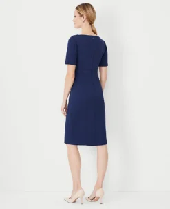 The Seamed Sheath Dress In Double Knit -Anntaylor Shop 602113 8818 ALT1