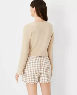 The Side Zip Short In Tweed 5 The Side Zip Short In Tweed -Anntaylor Shop 602147 7165 ALT1