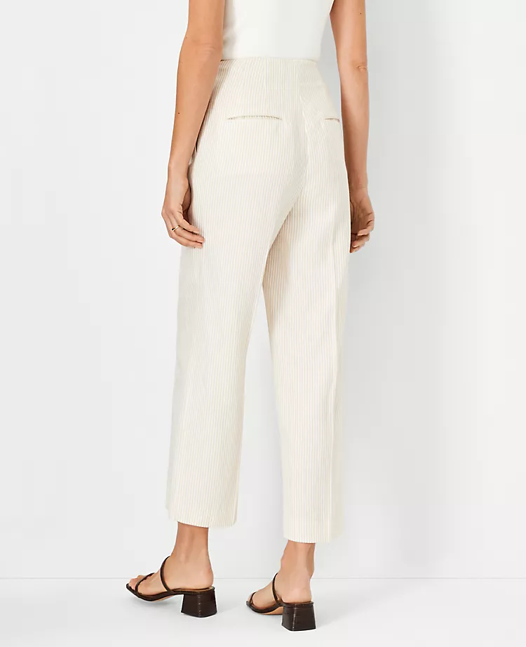 The Seamed Straight Crop Pant In Stripe 4 The Seamed Straight Crop Pant In Stripe - Image 2