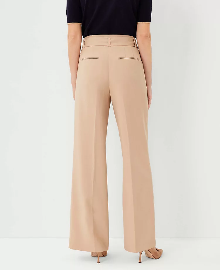 The Tie Waist Wide Leg Pant In Soft Twill 4 The Tie Waist Wide Leg Pant In Soft Twill - Image 2