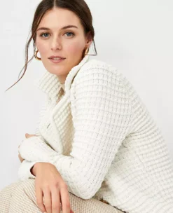 Textured Sweater Jacket -Anntaylor Shop 602574 9192 ALT2