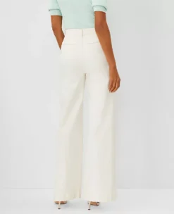 Sculpting Pocket High Rise Trouser Jeans In Ivory -Anntaylor Shop 602933 9129 ALT1