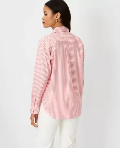 Stripe Oversized Shirt 8 Stripe Oversized Shirt -Anntaylor Shop 603132 0345 ALT1