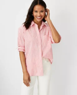 Stripe Oversized Shirt 10 Stripe Oversized Shirt -Anntaylor Shop 603132 0345 ALT3